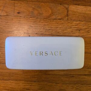 Versace sunglasses case white w/Versace cleaning cloth